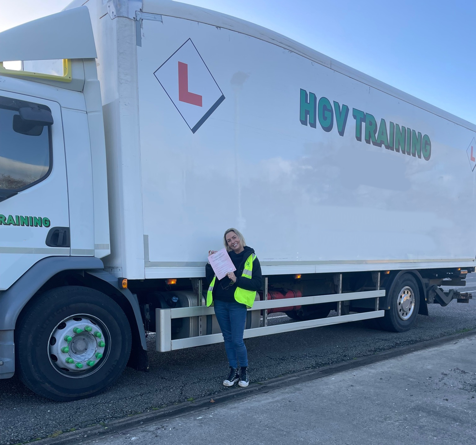 Articulated truck on a clear day